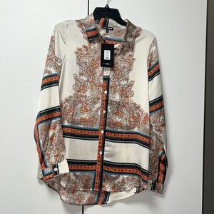 Fashion Nova Enough of You Satin Shirt